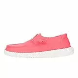 Hey Dude Wendy Damen-Sneaker aus Stretch-Leinen, Fiery Coral, 42 EU