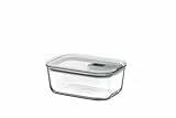 Mepal - Glasbehälter mit deckel EasyClip - Schüssel mit Deckel und Schiebeverschluss - Meal prep boxen - Geeignet für Mikrowelle, Dampfgarer und Ofen - Luftdicht - 700 ml - Nordic sage
