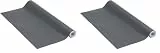 Venilia Klebefolie | Dunkelgrau | Uni Matt Anthrazit Dunkelgrau, 45cm x 2m | selbstklebende Möbel-Folie, Dekofolie, Tapete, Küchenfolie | PVC ohne Phthalate | Made in EU (Packung mit 2)