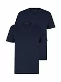 TOM TAILOR Herren T-Shirt mit V-Ausschnitt im Doppelpack, 10302 - Dark Blue, M
