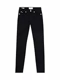 Calvin Klein Damen Jeans Hose Mid Rise Skinny Fit, Schwarz (Denim Black), 30W/30L