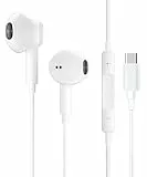 Kopfhörer mit Kabel USB C für Samsung Galaxy S25 Ultra S24 S23 FE S22 S21 A16 A17 A35 A36 A54 A55 A56 5G, In-Ear Headset Kopfhörer mit Mikrofon Ohrhörer USB Typ C für iPhone 17 Air 16 15 Pro Max Plus