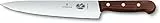 Victorinox Wood, Profi Tranchiermesser, Extra Scharfe Klinge, gerader Schliff, 22 cm, Edler Holzgriff, Rostfreier Stahl, braun