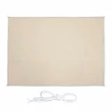 Relaxdays Sonnensegel rechteckig, 2,5 x 3,5 m, wasserabweisend, UV-beständig, mit Spannseilen, Terrasse, Balkon, beige