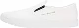 Tommy Hilfiger Herren Vulcanized Sneaker Core Slip On ohne Schnüren, Weiß (White), 44