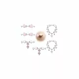 WillTen 3Pairs Fake Nipple Piercing mit rosa Herz Dangles, Verstellbarer Nippel-Schmuck ohne Piercing Clip auf Nippel-Ringe, Sparkling Sexy Faux Body Piercing Kleidung Zubehör für Frauen