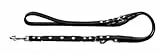 HUNTER Verstellbare Hundeführleine SWISS, Farbe: schwarz, weiches Rindsleder, schweizer Kreuz, elegante Optik, 3-fache Verstellmöglichkeit, komfortabel, Made in Germany, Größe: 18/200