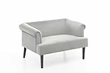 Atlantic Home Collection Charlie Loveseats, Massivholz, (2) Grau, 118/85/88 cm
