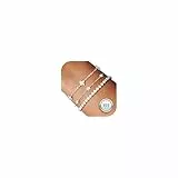 Finrezio 3 Stück Armband Damen Silber 925 Armbänder Silber Armband Set Tennis Armbänder Damen Mit Cubic Zirkonia Verstellbare Armband Silber Schmuck Geschenk für Damen