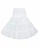 Wikoan Petticoat Reifrock Kurz Unterrock Damen Rock Unterröcke für Damen Pettycode Reifrock Vintage Weiß XXL