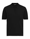 ONLY & SONS Herren Regular Fit Poloshirt Einfarbiges Basic Business Shirt ONSWYLER, Farben:Schwarz, Größe Pullover:M