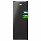 CHiQ Gefrierschrank Großvolumen 177L, 144cm H, 54cm B| 153 kWh/Jahr| 4-Sterne Gefrieren,-24℃| 39dB Leise, Wechselbarer Türanschlag Höhenverstellbare Füße｜Freistehend Tiefkühlschrank CSD208D4D