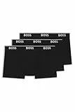 HUGO BOSS Herren Trunk 3p Co/EL Boxershorts, New - Black1, M