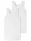 Schiesser Jungen 2 Pack Unterhemd ohne Arm - 95/5 Organic Bio Baumwolle - Größe 92 bis 140