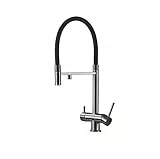 Pure Water Küchenspüle Wasserhahn Deck Mount 360 ° Ausziehen Ausgabeinreinigung kalte Heißwassermischer HAP Easy Installation (Chrom) LWX