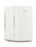 AstroAI Mini Kühlschrank 6 Liter / 8 Dosen | Kühler und Wärmer | AC/DC | Kleiner Kühlschrank für Schlafzimmer, Auto, Getränke, Schönheit, Hautpflege, Reisen (Beige)