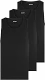Calvin Klein Herren 3er Pack Tank Tops mit Rundhalsausschnitt, Schwarz (Black, Black, Black), L