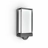 Steinel Außenleuchte L 42 SC Connect, smarte Wandleuchte, Bewegungsmelder, dimmbar, bedienbar per App, Zeitschaltuhr, 13 W, 3000 K, Anthrazit