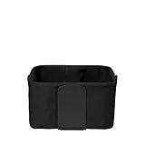 Blomus Brotkorb -DESA- | Stahl pulverbeschichtet/100% Baumwolle | Black | Größe S | H 10 cm x B 20 cm x T 20 cm
