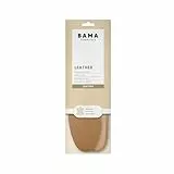 Bama Einlegesohle Leather – Schuheinlagen aus Leder, stoßdämpfende Sohlen für optimalen Komfort, Schuheinlagen für Erwachsene, 1 Paar - 45/47 EUR