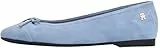 Tommy Hilfiger Damen Ballerinas Toe Cap aus Wildleder, Blau (Brisk Blue), 37