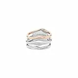 Calvin Klein Ring für Damen Kollektion CK Wavy aus Edelstahl Bicolor - 35000651D