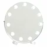 Flamingueo Schminkspiegel Mit Beleuchtung - Hollywood Spiegel 11 LED, Runder Spiegel Mit Beleuchtung 3 Modi, Einstellbare Position, Kosmetikspiegel