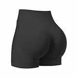 JN JANPRINT Sport Shorts Damen Impact Shorts Radlerhose Nahtlose Fitness Hosen Kurz Versteckte Scrunch Butt Lifting Yoga Laufen Kurze Sporthose