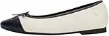 Tommy Hilfiger Damen Ballerinas Toe Cap aus Leder, Elfenbein (Newsprint), 38
