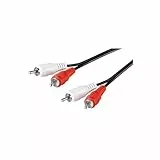 Goobay 50097 Stereo Cinchkabel 0,5m / 2x Cinch-Stecker auf 2x Cinchstecker / RCA Kabel Subwoofer Kabel für Blu Ray Verstärker HiFi Stereo / Cinch Kabel 0,5m / Schwarz