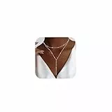 Meteorstarry Lange Y Kette mit Anhänger,Doppelkette Lang Halsreif Silberkette 925 Sterling Silber,Boho Layering Anhänger Halskette Damenkette Jewellery Boho Schmuck Ketten Geschenke für Damen Frauen