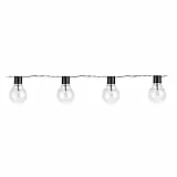 EGLO LED Lichterkette Partaj, Balkon Deko, Kette mit Glühbirnen, Kunststoff in schwarz, Kunststoff in transparent, warmweiß, IP44