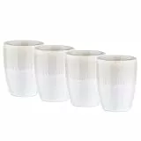 BUTLERS Tasse ohne Henkel 300ml 4er Set Kaffeebecher ATLANTIS Steinzeug Geschirr Kaffeetasse Teetasse | Becher Cappuccino Latte Macchiato | Farbverlauf Boho-Stil | Mikrowellen- spülmaschinenfest