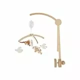 NOUKIE'S Musikalisches Mobile aus Holz - Bali, Mokka & Snow - Brahms Melodie - kompatibel mit Wiege, Gitterbett und Laufstall - Ideal ab der Geburt zur Beruhigung des Babys