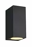 Trio Leuchten Außen Wandleuchte Roya 204269242, Aluminium Druckguss anthrazit, exkl. 2x GU10