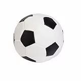 alldoro 60302 Softball Ø 10 cm, kleiner, weicher Schaumstoff-Fußball für Kinder ab 0 Jahren, schwarz-weiß, Ball für indoor & outdoor