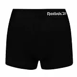 Reebok Damen, Sport-Shorts, elastischer Bund mit Markenlogo, Bequeme und atmungsaktive Unterwäsche Baselayer-Hose, Schwarz, M