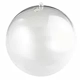 Rayher 3946337 Plastik-Kugel, 2 TLG., 18 cm, mit 15 mm Loch für LED Kette, kristall