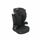 Graco Affix™ i-Size R129, Kindersitz ca. 3,5 bis 12 Jahre (100 bis 150 cm), höhenverstellbare Kopfstütze, waschbare Sitzbezüge, Installation mit Fahrzeuggurt, ISOFIX, Kindersitz schwarz, Midnight