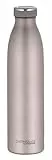 THERMOcafé by THERMOS TC BOTTLE rose mat 0,75l, Isolierflasche aus Edelstahl, kohlensäurefest, 12h heiß 24h kalt, Auslaufsicher, für Schule, Unterwegs & Büro