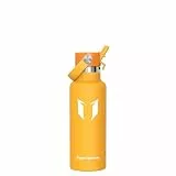 Sparrow Trinkflasche Kinder 500ml - Thermobecher Edelstahl - FlipFlow Trinkflaschen mit Strohhalm - BPA-Frei Thermoskanne, Thermosflasche für Sport, Travel, Schule, Outdoor