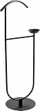 HAKU Herrendiener Schlafzimmer schwarz Metall stummer Diener Kleiderablage - Maße: B 45 x H 116 x T 34 cm, Style: Modern