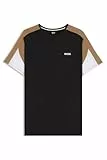BOSS Herren Balance T-Shirt RN Pyjama-Shirt aus Baumwoll-Mix mit kontrastfarbenen Einsätzen Schwarz001 S