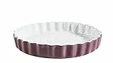 MÄSER 931981 Kitchen Time, Tarteform, Quicheform, Obstkuchenform, kratz- und schnittfest, runde Backform mit Wellenrand, Ø 27 cm, Keramik, Berry