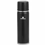 SANTECO Thermoskanne Thermosflasche Edelstahl 1l, 500ml, Auslaufsicher Isolierflasche mit Trinkbecher für unterwegs, Thermoskanne Kaffee & Tee für Kinder, Sport, BPA-Frei, 24H Kalt & 12H Heiß