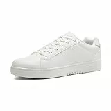 ANALEAF Herrenschuhe Sneaker Freizeitschuhe Bequeme Schuhe, Ganz weiß, EU 44