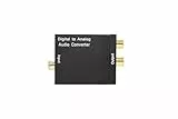 Sky Vision Audio Konverter Wandler Digital, Toslink und Koaxial zu Stereo R/L für TV, DVD-Player, Playstation mit Netzteil 5V/DC, Cinch, rauschfreie Übertragung, Plug & Play, schwarz