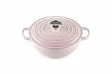 Le Creuset Signature La Marmite aus Gusseisen mit Deckel, Ø 24 cm, Shell Pink, 21114247770430