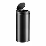 Monzana® Mülleimer Küche mit Sensor 30L Edelstahl USB Ladekabel Berührungslos Deckel Hygienisch Papierkorb Automatik Abfalleimer Wasserdicht Büro Schwarz Recycling