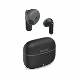 Hama TWS Bluetooth Kopfhörer kabellos Freedom Light II (Bluetooth 5.3 Wireless Earbuds, In-Ear Kopfhörer telefonieren, Mikrofon, Touch Control, Sprachsteuerung, 20h Spielzeit, Ladebox USB-C) schwarz